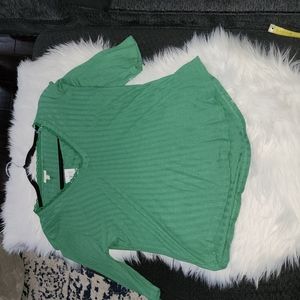 SelfE Green Half Sleeve Top in Size Large